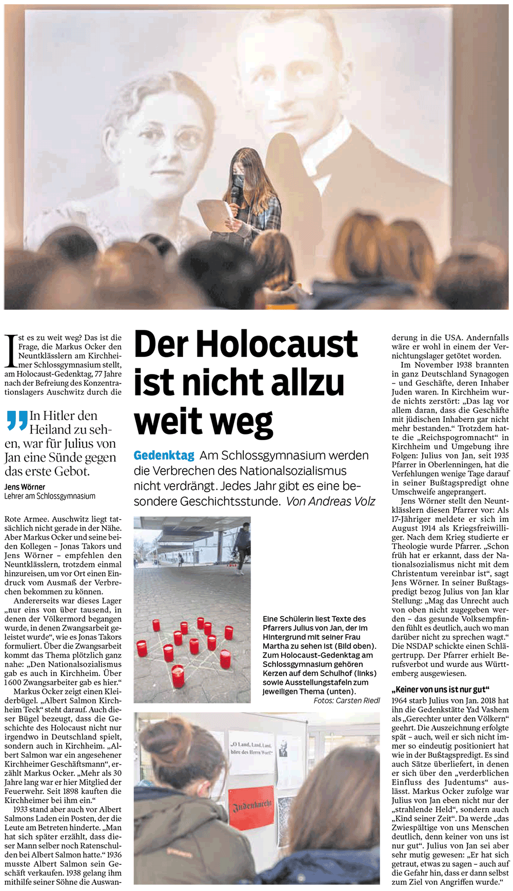 2022-01-28 Teckbote Holocaust-Gedenktag