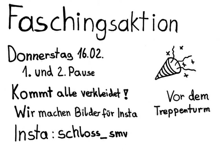 Die SMV lädt zur Faschingsaktion