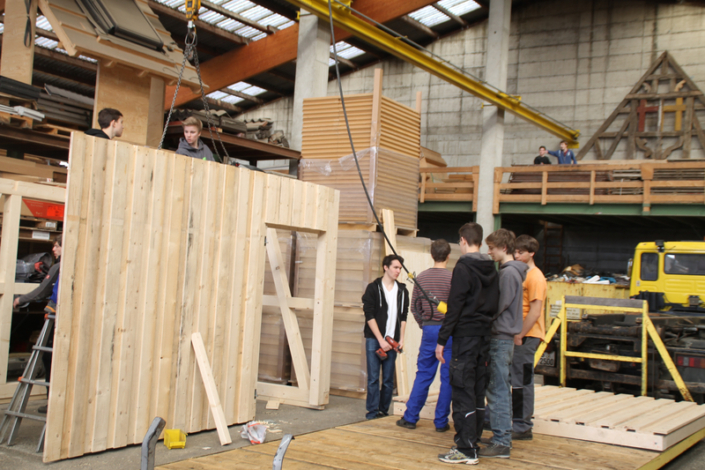 Grünes Klassenzimmer: Bau