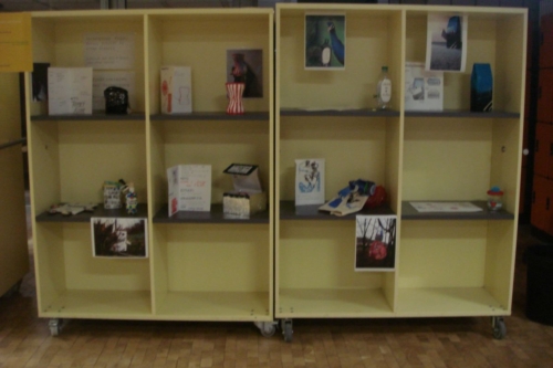 Präsentation der Recycling-Projekte aus dem Kunstunterricht an den Elternabenden