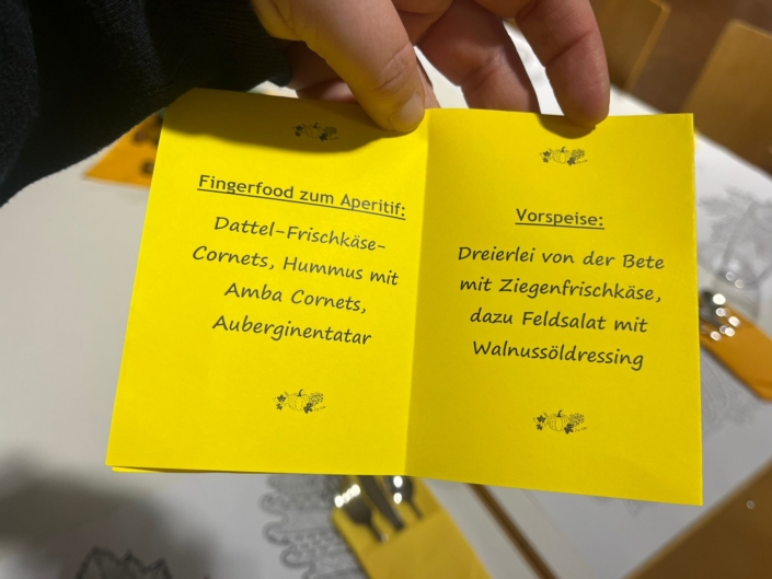 Vegetarischer Saisongenuss in vier Gängen